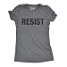 Crazy Dog Tshirts Womens Resist Tee United States of America Protest Rebel Political T shirt (Grey) M