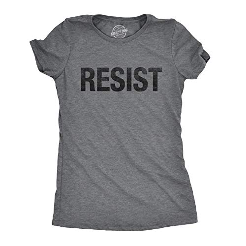 Womens Resist T Shirt Political Anti Authority Protest Tee Rebel Rally March Tee Funny T Shirts Cool...