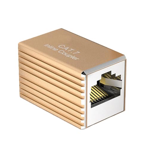 Image of RJ45 Shielded Coupler for Cat7 Ethernet Cable Connect Durability Metal Design