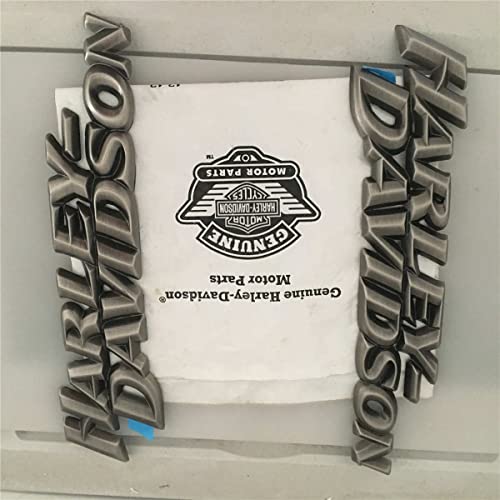 Gas Fuel Tank Emblem Badges Decal Medallions NamePlates Logos Signs Compatible for Harley-Davidson Dyna Softail Sportster Touring Metal 62308-10 62309-10