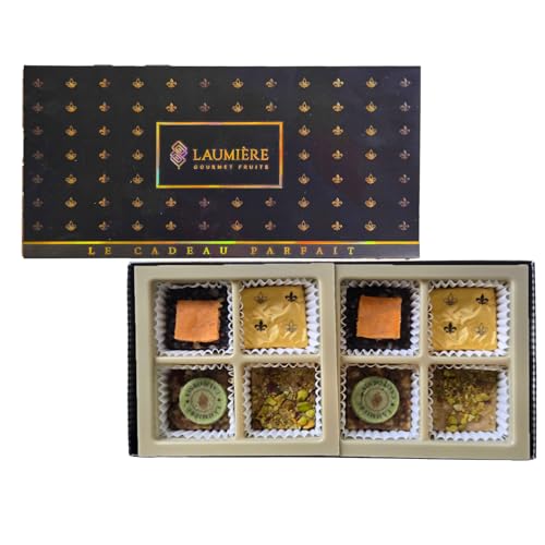 Laumiere Gourmet Fruits – Le Cadeau Parfait Petit Box | French Inspired Luxury Fruit and Nut Sweets | No Added Cane Sugar, Preservatives or Chemicals