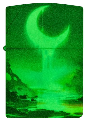 Image of Zippo Moon Dream Design 540 Color Glow in the Dark Pocket Lighter