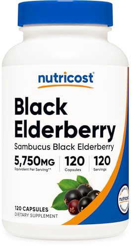 Nutricost Elderberry Capsules 575mg (120 Capsules) Black Elderberry