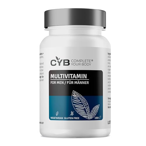 Männer Multivitamin Tabletten - 180 Tabletten 6 Monats Vorrat - Laborgeprüft - Complete Your Body