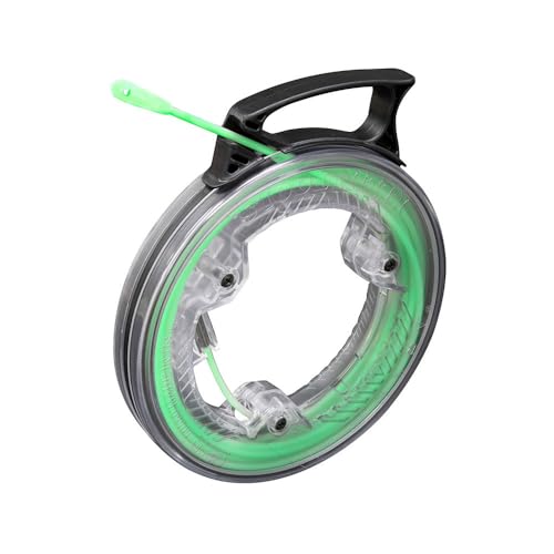 Klein Tools 50550 Glow-in-the-Dark Fish Tape Made in USA Fiberglass with Nylon Tip and Stainless-Steel Connector. Ideal for Fish Rod 20-Foot