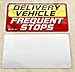 Delivery Driver Car Sticker 9 × 4.3 Inches Reflective Delivery Vehicle Frequent Stops Sticker Warning Safety Sign Self Adhesive/UV Protected & Water & Fade Resistance -2PACK