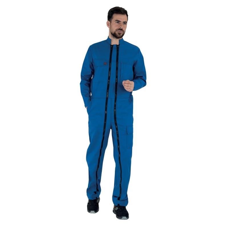 Lafont - Combinaison de travail mixte PYROP coton majoritaire 2XL Bleu Bugatti