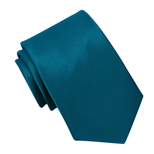 Image of GUSLESON 3.15 inch（8cm） Solid Color Necktie and Pocket Square Cufflinks Sets For Men + Gift Box
