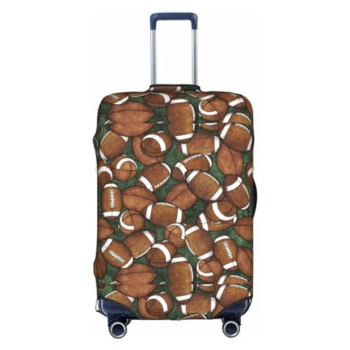 Housse de bagage football vert et blanc en polyester lavable taille S