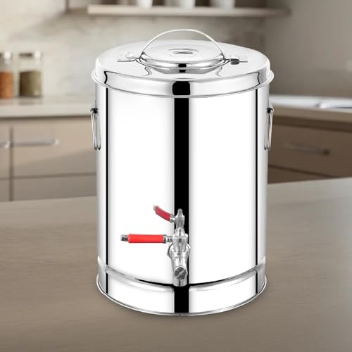Image of MAHAA Stainless Steel Tea Urn /Chai Pot with Tap - 2500ml | Double Wall Insulated | Hotel, Office & Event Tea Server | Keeps Chai Hot for 6+ Hours | Easy Dispensing | Rust-Free.