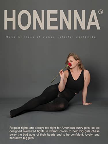 Honenna Queen Plus Size Tights, 20+ Colors Women'S Curves Semi Opaque Stockings Nylons Pantyhose 1X 2X 3X 4X 5X 6X thumb #2