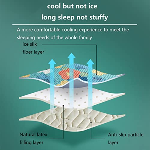 Esteira De Seda De Gelo De Verão, Esteira De Colchão De Resfriamento Padrão De Desenho Dobrável Este