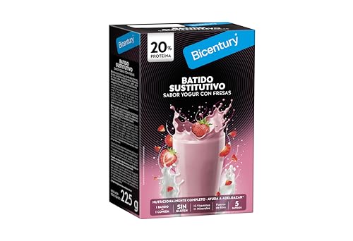 BICENTURY batido dietético de yogurt con fresas caja 5 batidos