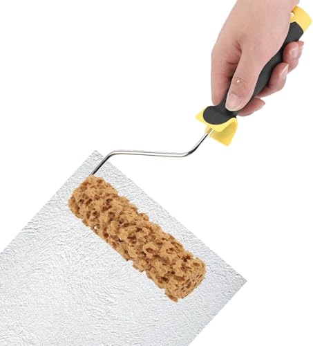 Uadme Pinceau à rouleau à texture avec poignée, décoration pour outils de peinture murale