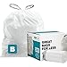 Plasticplace Custom Fit Trash Bags │ Simplehuman Code K Compatible (200 Count) │ White Drawstring Garbage Liners 10 Gallon / 38 Liter │ 24.4" x 28"