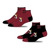 For Bare Feet NBA MIAMI HEAT Front and Center 2 Pack Team Colors Large