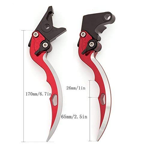 FXCNC Racing Freno Ajustable Embrague Palancas para CBR1000RR / FIREBLADE 2004-2007,CB1000R 2008-2016
