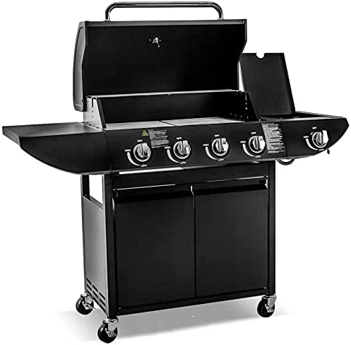 Deluxe 4+1 Gas Burner Grill BBQ Barbecue incl. Side Burner