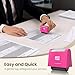 NEO MARK Identity Theft Protection Roller Stamp, 1.6'' Wide Confidential Security Stamp with 3 Ink Refills, Self-Inking Privacy Protection for Address & ID Blockout Stamp Roller -Rose Red