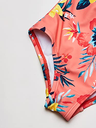 Kanu Surf Girls' Jasmine Beach Sport Halter One Piece Swimsuit, Brooke Coral, 103