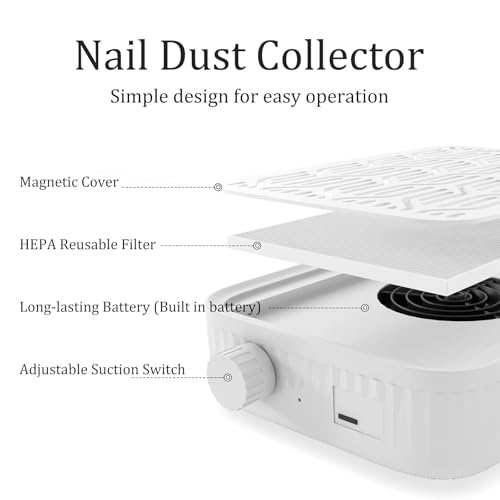 Recolector de Polvo para Uñas BQAN Recargable miniatura 6