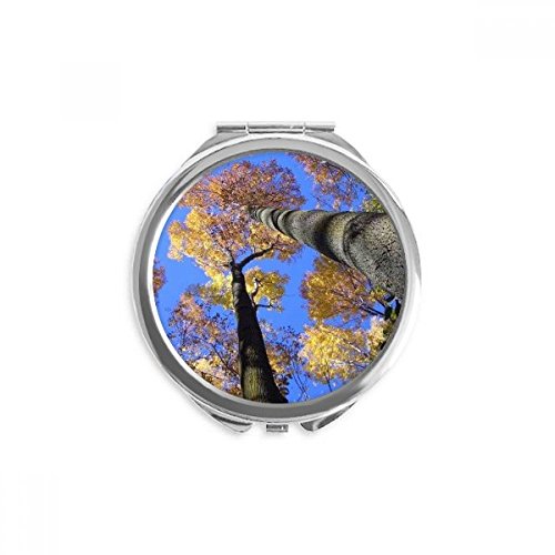 Miroir rond maquillage portable au motif nature science en voyage