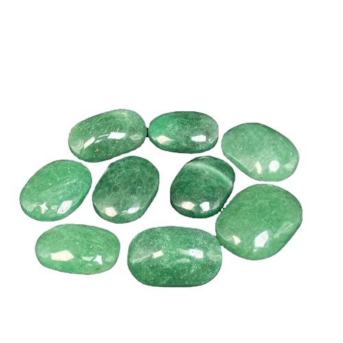 CHYIFSHIYM Piedras de cristal de cuarzo verde fresa natural - Piedra preciosa pulida a mano para colección, meditación y regalo, aprox. 5-6 cm, 90-110 g