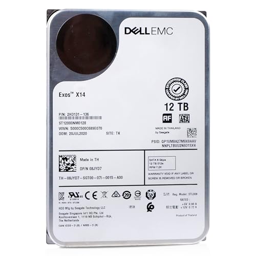 Image of Dell /Seagate Exos X14 12TB ST12000NM0128 7.2K RPM SATA 6Gb /s 512e 3.5 inch Enterprise Hard Drive (Renewed)