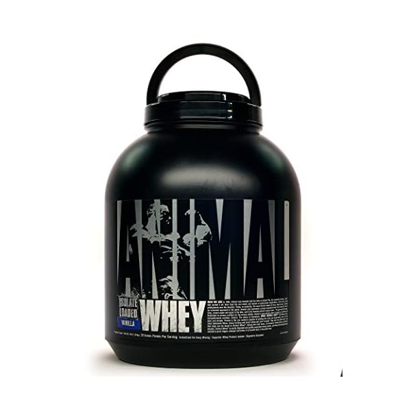 Animal Whey Isolate Whey Protein Powder – Isolate Loaded for Post Workout and Recovery – Low Sugar with Highly Digestible Whey Isolate Protein - Vanilla - 4 Pounds