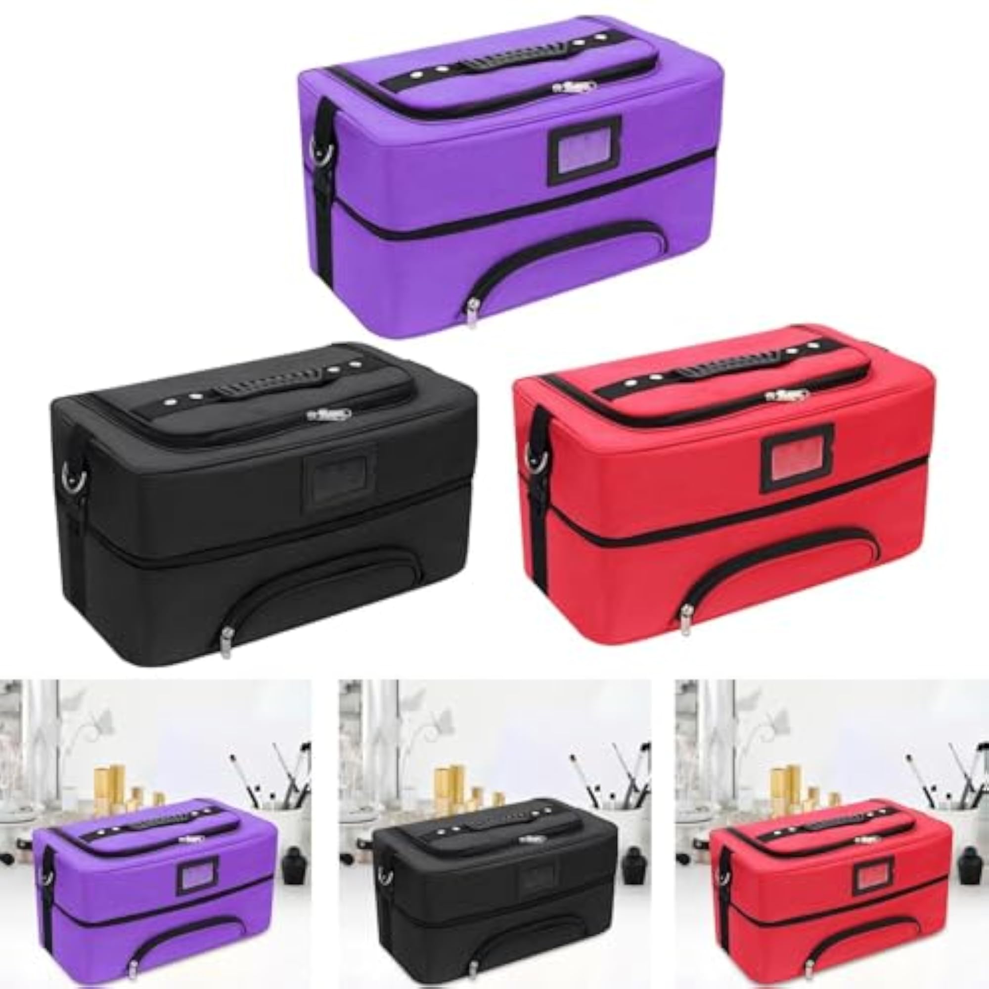 Makeup Bag for Artists, Essential Makeup Case for Women