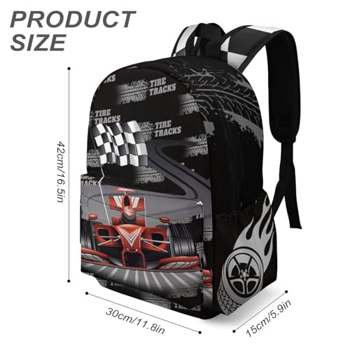 Racing Backpack 17 Inch Casual Daily Commuter Oxford Fabric Backpack3