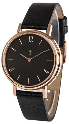 Preisvergleich Produktbild Funk-Armbanduhr Damen, mit Leder-Armband