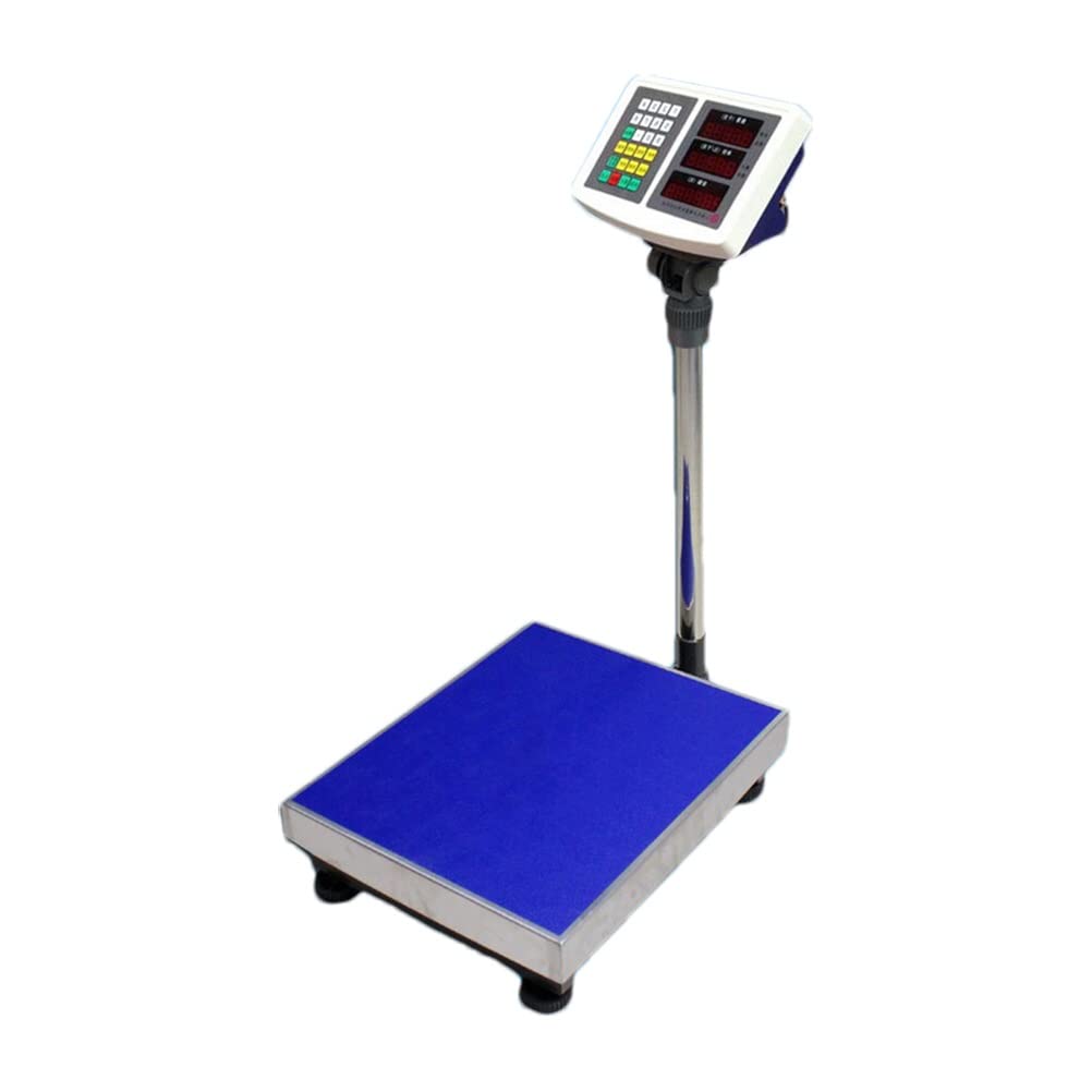 Digital Receiving Scale Platform Industrial Foldable Weight Electronic High-Definition LCD Display Floor for Luggage Shipping Package Computing Shop (150kg/20g)