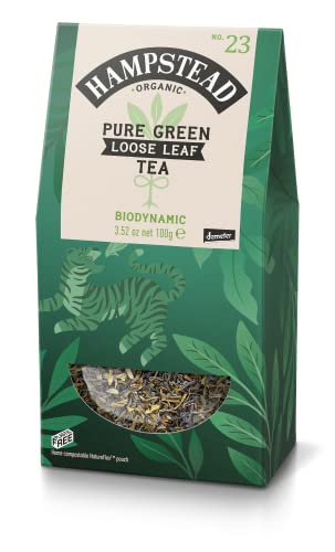 Hampstead Organic Green Leaf Tea 100 g (Pack of 6)