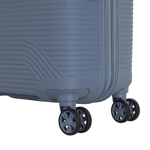 Image of Kamiliant Medium Nexus 3-Piece Luggage Set (Small + + Large) | PP Hard-Shell Trolley with 8 Spinner Wheels & 3-Digit Lock, Trolley Bag /Luggage /Suitcase for Travel for Men and Women-Blue