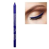 DAVI 1pcs Color Eyeliner Pen Pearl The Shadows Pen Waterproof Not Blooming Make Up Comestics Long-lasting Eye Pencil comes with a free pencil sharpener (24 Royal Blue)