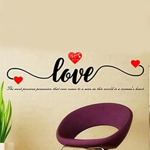 Rjjrr Europese stijl muursticker voor woonkamer slaapkamer, koppel, geliefden sticker, hart sticker, artistieke…