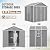 VONZOY Outdoor Storage Shed, 8x6 FT Resin Shed with Floor and Lockable Door, Window & Vents, Tool Sheds & Outdoor Storage for Bike, Garden Accessories, Tools, Waterproof (Grey & White)