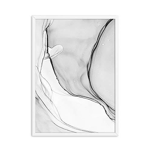 Peinture image décorative marbre gris sur toile de haute qualité format 50x70cm