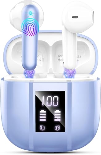 Jxrev Cuffie Bluetooth Auricolari Bluetooth 5.4, Cuffie Wireless con 4 ENC Cancellazione Rumore Mic 102402