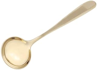 Louches à Soupe Durable 304 18/8 en acier inoxydable Louche avec poignée confortable, Mini Deep Color Louche service Spoon7.4 pouces Service de cuisine (Color : Gold, Size : Ladle)