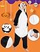 Xinlong Panda Jumpsuit Damen Tier Oversized Kuschelig Schlafanzug Cosplay Herren Lang mit Kapuze Unisex Tier Tierkostüme Nachtwäsche Winter Plüschjumpsuit