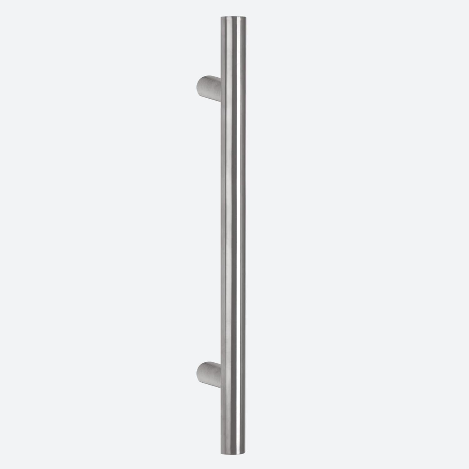 Maniglione tondo dritto in acciaio inox satinato per porte serramenti (Lunghezza 400 - Interasse 300)