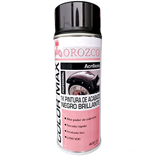 Suministros Orozco Spray Negro Brillo Pintura 400ml Cover