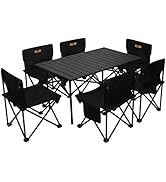Amazon.co.jp: [ZYACOFVE] アウトドアテーブルチェアセット 折り畳み