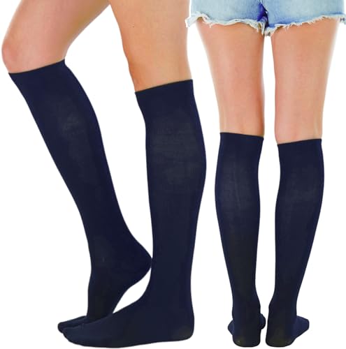 Image of ToBeInStyle Women's Pack of 6 or 12 Knee High Socks