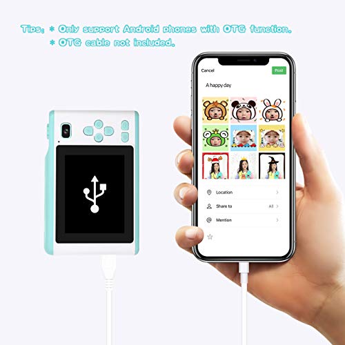 KIDWILL Kids Camera, 8.0MP Digital Dual Camera Rechargeable Shockproof Camcorder Camera with 2.8 Inch Touch Screen,32GB SD Card Included, Ideal Gift for 3-12 Years Old Girls Boys Party Outdoor(Green)
