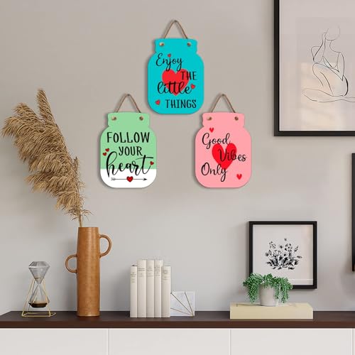 Image of Zesta Wooden Wall Hanging Decorative Items /Hanging Home Wall Decor Items /MDF Decoration Items for Home /Cute Wall Art For Living Room /Home Decor Items Living Room (JAR-05)