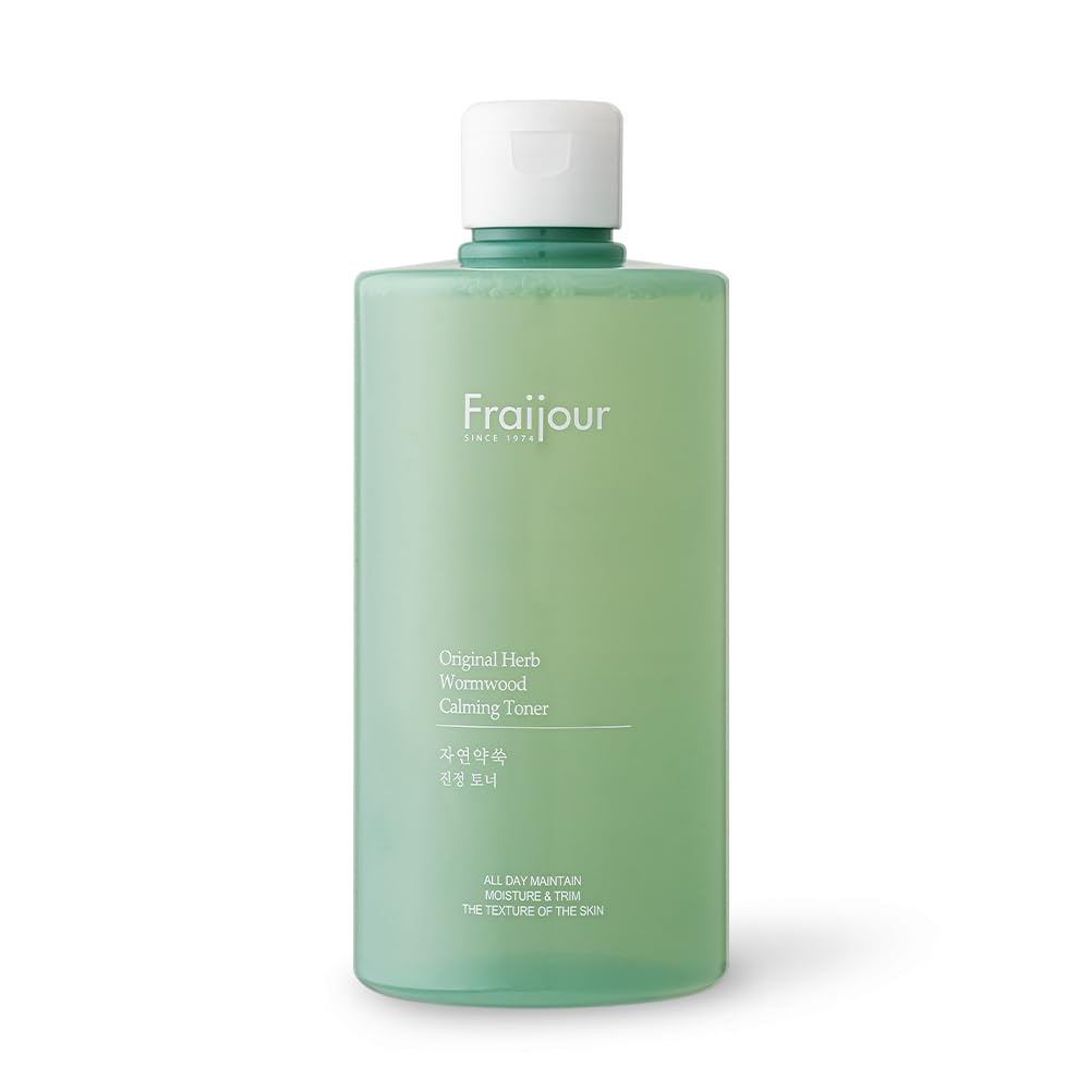 Fraijour Herb Wormwood Calming Toner – Korean AHA BHA Exfoliating Toner for Sensitive, Oily & Acne-Prone Skin, Hydrating Low pH Pore Minimizer, Vegan, 16.9 fl.oz.