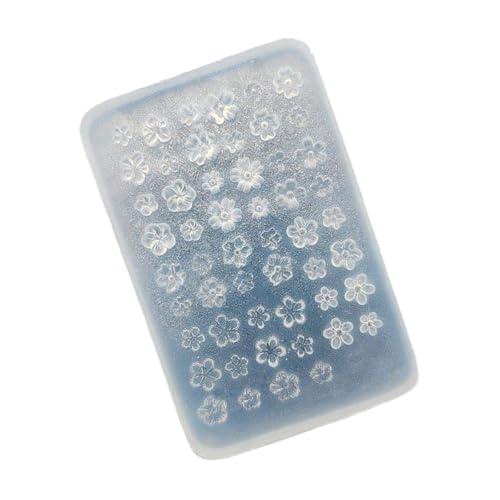 Molde de silicona transparente para flores, joyería decorativa de resina para uñas, diseños artísticos, plantilla de manualidades, joyería de resina decorativa